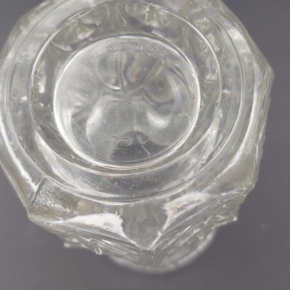 Fidenza Italy Leaf Embossed Frosted Glass Vase Heavy 6 x 3 inch Art Deco Style - Picture 10 of 10